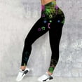 thumbnail image 2 of Mepaouo Womens Carnival Rave Leggings Soft Tummy Control Yoga Pants Sparkly Casual Tights Sizes S-2X, 2 of 4