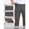 thumbnail image 6 of NAVEKULL Men's Cotton Flex Cargo Pants Lightweight Stretch Work Pants Durable Outdoor Hiking Trousers With 15 Pockets, 6 of 8