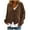 Coffee, variant on LEAVINGSUO Winter Coats for Women 2023 Trendy Women's Button Solid Knit Sweater Cardigan Long Sleeved Jacket