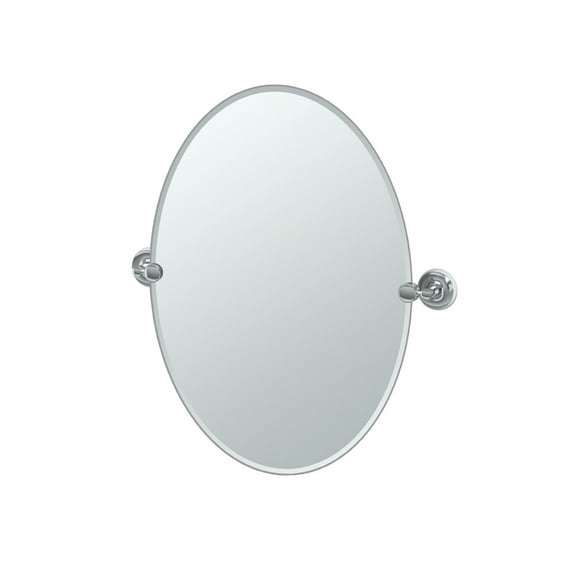 Gatco Designer II 26.5" Frameless Oval Mirror, Chrome