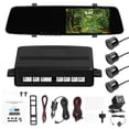 thumbnail image 1 of Riwcyla 1080P DVR Dash Camera with 4 Parking Sensor Reverse Radars Front & Rear Dual Camera Driving Recorder with 4.3 Inch Screen Support Night,Vision/Motion Detection/Collision Locking/Loop Recordi, 1 of 6