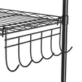 thumbnail image 7 of 6-Tier Storage Shelf Wire Shelving Unit Free Standing Rack Organization with Caster Wheels, Stainless Side Hooks, Silver Gray | Rack Organization, with Caster Wheels, Stainless Side Hooks, 7 of 7