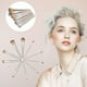 thumbnail image 2 of Juegos de herramientas para maquillaje Pinceles de madera 10 piezas Pincel cosmético para cejas Pincel para sombra de ojos, 2 of 8