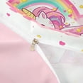 thumbnail image 4 of Metsweet Cute Unicorn Bedding, Cartoon Love Heart Rainbow Duvet Cover Full, Pink White,Pink Reversible,3pcs,1 Duvet Cover and 2 Pillowcases, 4 of 6