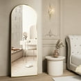 thumbnail image 5 of CONGUILIAO Full Length Mirror 64"x21" Arch Floor Mirror with Stand Arched Mirror Full Body Mirror Gold Standing Hanging or Leaning Against Wall for Bedroom Entry, 5 of 7