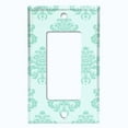 thumbnail image 5 of Metal Light Switch Plate Cover Damask Teal DAM005, 5 of 13