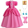 thumbnail image 2 of Vestido de encaje de gasa para niñas, traje de princesa Peach, Super Mario Brothers, fiesta, Carnaval, Halloween Fivean unisex, 2 of 2