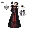 thumbnail image 3 of Vestido de disfraz de vampiro para niños y niñas, disfraz de fantasía para fiesta de Halloween, Caperucita Roja, ropa de Cosplay para fiesta escolar, 3 of 5