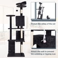 thumbnail image 6 of CL.HPAHKL 70in Cat Tree Tower, Multi-Level Cat Tower Furniture Activity Center with Platform Scratching Posts Stand House Condo and Toy, Cat Condos for Indoor Cats Activity Relaxing, Dark Gray, 6 of 7