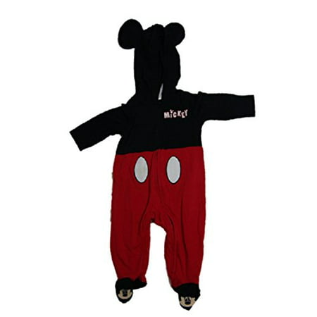 Mickey Mouse Infants Footed Bodysuit Costume with Ears (6-9