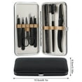 thumbnail image 3 of Peaoy 8PCS Eyebrow Tweezers Kit for Women Men Stainless Steel Trimming Set Includes Razor Pencil Scissors and Brush, 3 of 10