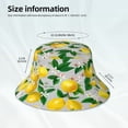 thumbnail image 6 of Bingfone Lemon1 Bucket Hat For Men Women,Packable Reversible Printed Sun Hats,Fisherman Outdoor Travel Hiking Beach Caps, 6 of 9