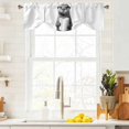 thumbnail image 4 of Tie Up Valances for Windows, Cute Otter Adjustable Valance Curtains Window Treatment for Living Room/Bedroom Windows, Funny Animal with Toilet Paper Rod Pocket Kitchen Curtains & Drapes 42x12 Inch, 4 of 9