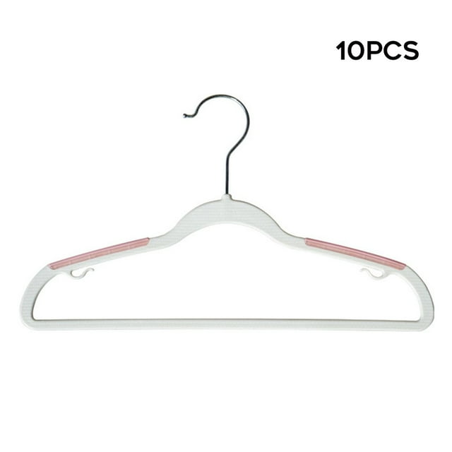 10pcs Clothes Hanger Plastic Lightweight Space Saving Laundry Hangers for Child