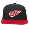 thumbnail image 2 of Youth Mitchell & Ness Black/Red Detroit Red Wings Core Team Two-Tone Snapback Hat, 2 of 3