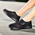 thumbnail image 6 of Xiaoxatg Women's Casual Shoes Lightweight Solid Color Sneakers for Spring and Summer Outdoor Activities Comfortable Walking Footwear 10.5 Black, 6 of 9