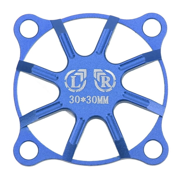 Cubierta de ventilador de refrigeración RC, pequeña cubierta de ventilador de refrigeración de aleación de aluminio para motor eléctrico de coche de control remoto ESC, 30 x 30 mm, azul oscuro