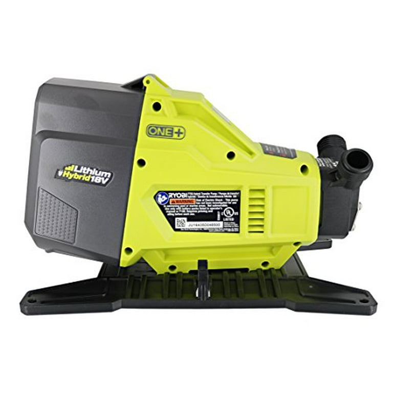Ryobi P750 One 18V Hybrid Lithium Ion Battery or 120V AC Powered Portable Potable Water Transfer Pump Battery Not Included Tool Only