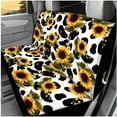 thumbnail image 3 of KUIFORTI Sunflower Cow Print Auto Seat Covers 14 Pack with Car Steering Wheel Cover Auto Center Console Pad Auto Seat Belt Cover Car Headrest Covers for Cars Sedans and SUVs, 3 of 7