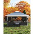 thumbnail image 4 of Luku 13x13FT Pop Up Gazebo, Canopy Tent with Mosquito Netting - Outdoor Gazebo for Backyard & Patio Furniture - Pop Up Tent with Wheeled STO-N-Go Cover Bag, 4 of 9