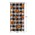 thumbnail image 5 of Fall Pumpkins and Leaves Buffalo Plaid Shower Curtain 36"x72" ,Bathroom Decorative Shower Curtains Set with 12 Hooks,Modern Waterproof Washable Shower Curtain, 5 of 6
