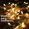 thumbnail image 4 of Series navideñas Blanco cálido 10 metros 200 Leds, series de luces navideñas LED de ahorro energético, para decorar interiores, navidad, bodas, año nuevo DOSYU DY-ICE200L-UL, 4 of 7