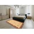 thumbnail image 4 of Ahgly Company Indoor Rectangle Abstract Chrome Gold Yellow Oriental Area Rugs, 7' x 10', 4 of 6