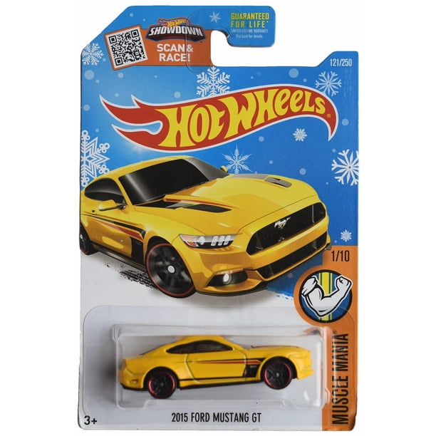 Auto de Juguete Hot Wheels Ford Mustang GT 2015 Amarillo Fundido a Presión