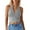 Grey, variant on Women's Heart Ring Cutout Halter Top Fitted Cropped Sleeveless Trendy Casual Streetwear Tank, 1 Piece, One Size