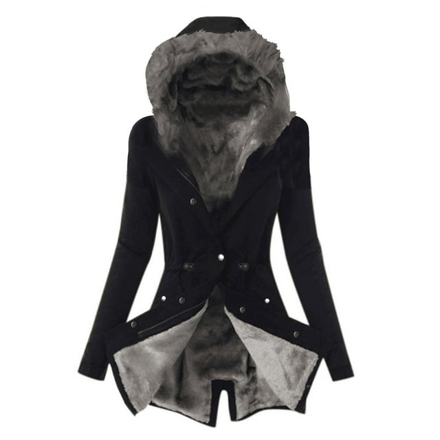 Abrigo Con Forro Para Damas Chaqueta Larga Gruesa Y Cálida de Invierno Para Mujer Abrigo Con Capucha Odeerbi ODB-6