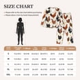 thumbnail image 6 of Bingfone Womens Pajama Sets Roosters And Chickens Print,Long Sleeve Loungewear Pajamas Set-Small, 6 of 9