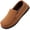 Espresso Tan, variant on HomeTop Men's Classic Moccasin Slippers, All Season & Winter Warm Coral Fleece Lined Memory Foam Indoor Outdoor House Shoes