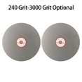 thumbnail image 4 of 2Pcs 8Inch Diamond Coated Wheel Polishing Grinding Disc Jade Glass Lapping Tool 400#, 4 of 8