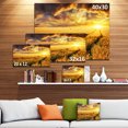 thumbnail image 3 of Amazing Sunset over Yellow Field - Landscape Canvas Art Print, 3 of 4