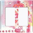 thumbnail image 2 of Metal Light Switch Wall Plate Outlet Cover (Love Ornament Heart Balloons Pink - Double Rocker), 2 of 2