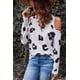 thumbnail image 3 of ABPHQTO Blusa de hombro descubierto con estampado de leopardo para mujer, 3 of 5
