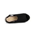 thumbnail image 4 of BLISSFUL STEP Sandales Compensées à Plateforme Espadrilles pour Femmes Noires 10, 4 of 8