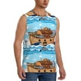 thumbnail image 2 of Fotbe Animals on Noah's Ark Men's Camiseta sin Mangas Estampada para Hombres, Playera Casual para Gimnasio, Entrenamiento, Playa-Medium, 2 of 7