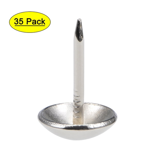 Uxcell Clavos de Pulgar Redondos de 11mm de Diámetro de Cabeza, Paquete de 35