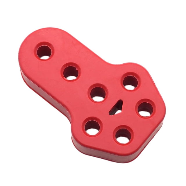 1 Pieza de Soporte Colgante de de 7 Orificios Soporte Fijo de Goma Antiabrasiva para Automóvil , ROJO DYNWAVEMX Buje colgante de escape