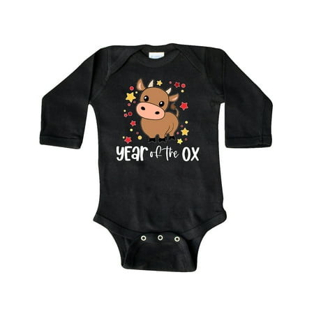 

Inktastic 2021 Year of the Ox Cute Gift Baby Boy or Baby Girl Long Sleeve Bodysuit
