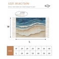 thumbnail image 2 of Blue Beach Coastal Washable Area Rug 3'x5', Nautical Seaside Ocean Beige Woven Cotton Tassels Kitchen Rugs, Non Slip Indoor Door Mat Throw Carpet for Entryway Living Room Nursery Laundry Room, 2 of 9