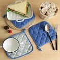 thumbnail image 5 of HANXIULIN Multipurpose Cotton Pot Holder Cooking Square Potholders Heat Resistant Hot-Pads - 1Pcs Blue, 5 of 5