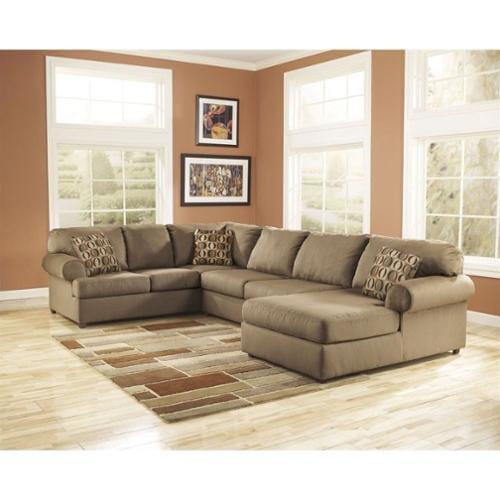 3 Piece Sectional Sofa In Mocha, Ashley Furniture Sectional Leather
