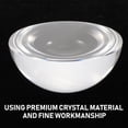 thumbnail image 5 of Clear Crystal Half Ball Paperweight,3-Pack Multi-Size Set for Secure Paper Holding During Calligraphy,Drawing,Decorative Glass Dome for Desk,Office,and Study, 5 of 7