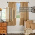 thumbnail image 2 of VHC Brands Burlap Solid Color Cotton Farmhouse Curtains Rod Pocket Tie Back(s) Panel Pair, Natural Tan, 2 of 7