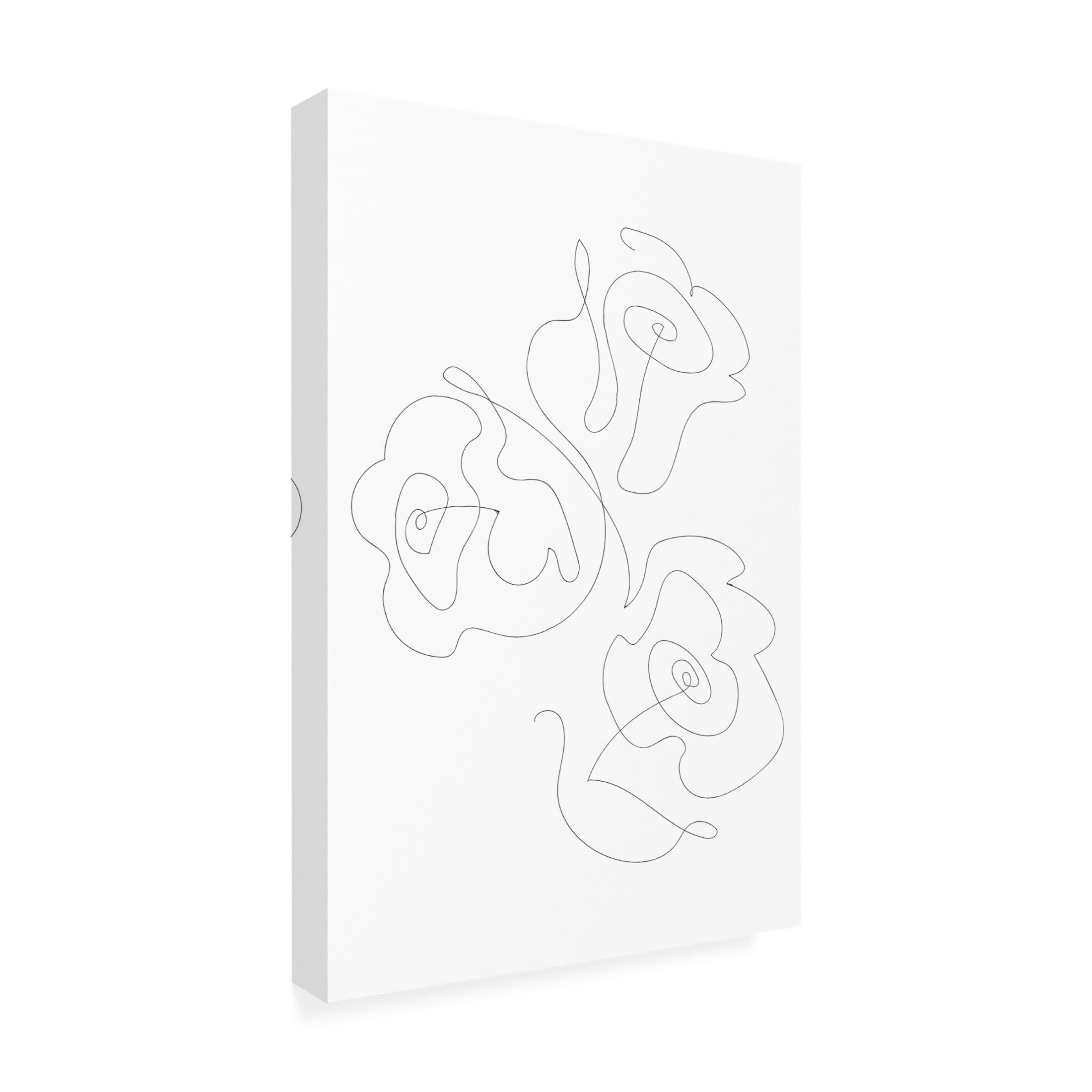 Canvas Wall Art - Pictufy Studio Ii 'Three Roses' Wall Art for Living Room, Bedroom, or Office Décor by Trademark Fine Art - 12 x 19 Inches