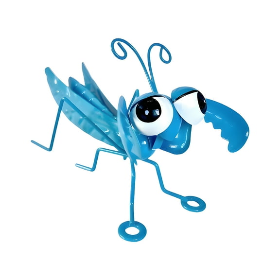 ACDANC Garden Statues,Detailed Insect Figurine Yard Decorations Outdoor,Decorative Collectible Gift Outdoor Statues,Blue,5.91*1.97*2.76in