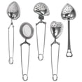 thumbnail image 1 of Shisuyan 1 Set 5Pcs Stainless Steel Tea Infusers with Handles Tea Filter (Assorted Color), 1 of 8