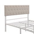 thumbnail image 6 of Full Size Metal Storage Bed, Platform Bed Frame with Upholstered Headboard and Footboard, Platform Bed with A Big Drawer and Metal Slats for Guestroom Bedroom, 77.9"L×56.7"W×40.2"H, Beige, 6 of 7